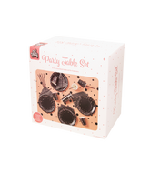 Tafelset Zwart en Rose Goud 41 delig